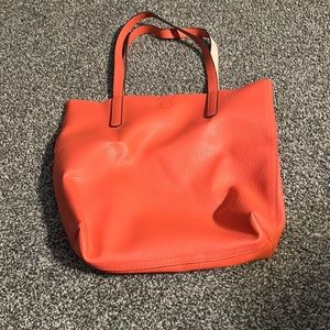 Salmon/Pink reversible tote